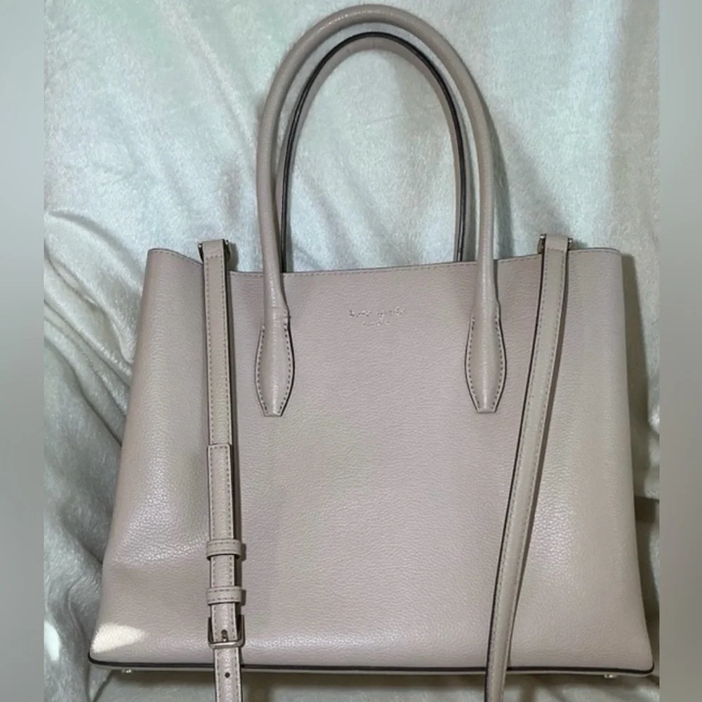 Kate Spade Eva Medium Blush Leather Satchel Nude Pink